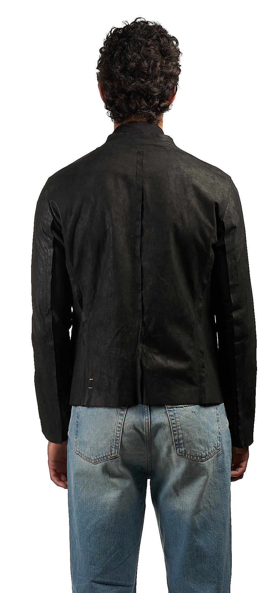 DANIELE BASTA LEATHER AND SILVER JACKET 